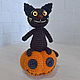 Кот Самайн (Черный кот, Хэллоуин). Амигуруми куклы и игрушки. Тигрушка-Игрушка (Марина). Ярмарка Мастеров.  Фото №5