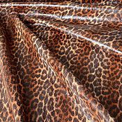 Материалы для творчества handmade. Livemaster - original item Genuine leather Red-brown glossy leopard 1 mm. Handmade.