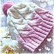 Шапка вязаная с косами и градиентом #зефирка. Шапки. Екатерина (v-azhure). Интернет-магазин Ярмарка Мастеров.  Фото №2