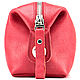 Leather cosmetic bag 'Bambina' (red). Beauticians. Russian leather Guild. My Livemaster. Фото №6