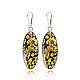 Black and gold accessory on every day, 'Russian style', Earrings, Moscow,  Фото №1