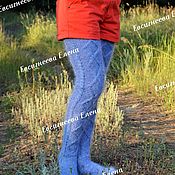Аксессуары handmade. Livemaster - original item Leg warmers-thigh high knitted womens down. Handmade.