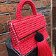 Red women's bag. Classic Bag. SHAPAR - knitting clothes. My Livemaster. Фото №6