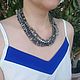 Винтаж: Винтажные бусы "Седая ночь". Колье винтажные. FleaMarket. Ярмарка Мастеров.  Фото №5