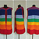 Order Knitted sleeveless coat ' Rainbow ', vest. vyazanaya6tu4ka. Livemaster. . Coats Фото №3