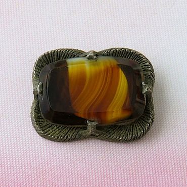 Винтаж ручной работы. Ярмарка Мастеров - ручная работа Винтаж: JEWELCRAFT Старинная брошь Агат Раритет 20-50-е гг. Англия. Handmade.