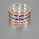 Patriot ring made of 925 sterling silver and BS0008 enamel. Rings. Sunny Silver. My Livemaster. Фото №4