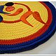 Knitted rug is handmade from cord Wrestling. Carpets. knitted handmade rugs (kovrik-makrame). My Livemaster. Фото №4