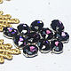 Rhinestones oval 10/8 mm Purple in a frame. Rhinestones. agraf. Online shopping on My Livemaster.  Фото №2