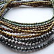 Hematite faceted beads 3mm, 5 colors, 19cm strand, Beads1, Zheleznodorozhny,  Фото №1