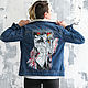 Denim jacket denim Jacket with a picture Of pulp fiction. Outerwear Jackets. Koler-art handpainted wear. Online shopping on My Livemaster.  Фото №2