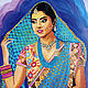 Indian woman painting on a lilac background in oil, Pictures, Krasnodar,  Фото №1