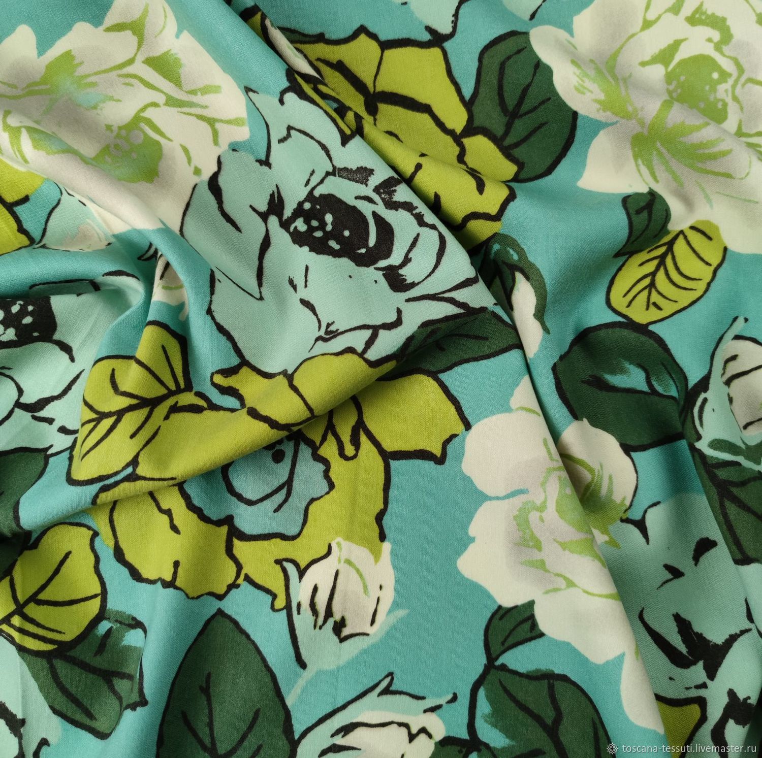 Ткань костюмная принт 50% хлопок, 50% шерсть , 50 см * 149 см, Италия ...