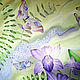 Stole silk batik 'Orchids', Wraps, St. Petersburg,  Фото №1