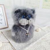 Куклы и игрушки handmade. Livemaster - original item Grey cat Haze. interior toy. Gift. Handmade.