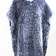 Fur vest graphite womens knitted oversized handmade. Vests. Татьяна, ручное вязание. Online shopping on My Livemaster.  Фото №2