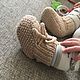 Заказать Тёплые вязаные пинетки носочки для новорожденного малыша. Осьминожки. Ярмарка Мастеров. . Подарок новорожденному Фото №3