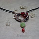 Copper pendant with jadeite and visuvianum Currant. Pendant. moyaksessyar. My Livemaster. Фото №5