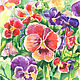 Watercolor painting Pansies, Pictures, Penza,  Фото №1