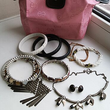 набор винтажных аксессуаров 90-х, бижутерия