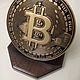 Bitcoin (Биткоин). Сувенирные монеты. МАСТЕРСКАЯ РЕЗНОЙ ИКОНЫ АРТЕМА БУРОВА. Ярмарка Мастеров.  Фото №5