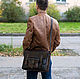 Мужская кожаная сумка через плечо. Мужская сумка. SUNDUKON. Интернет-магазин Ярмарка Мастеров.  Фото №2