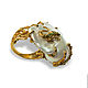 Lizard ring in gold, with emeralds and Baroque pearls. Rings. Jewelry Laboratory Alter Ego. My Livemaster. Фото №4