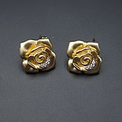 Украшения handmade. Livemaster - original item Silver earrings with rhodium-plated gold. Handmade.