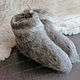 Chuni sheep wool (gray) No. №1. Slippers. Rogopuh. Online shopping on My Livemaster.  Фото №2