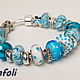 Blue charm bracelet, Charm bracelet, Moscow,  Фото №1