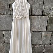Винтаж handmade. Livemaster - original item Clothing vintage: Elegant floor-length dress, satin polyestersize. Handmade.