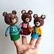 Finger theater Three bears Fairy tale heroes. Puppet show. sunnytoys-gifts. My Livemaster. Фото №5