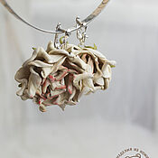 Украшения handmade. Livemaster - original item Earrings made of leather Scent of roses. Handmade.