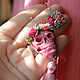Earrings-brushes: skull and succulents. Tassel earrings. KG_flowers. My Livemaster. Фото №4