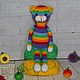 Knitted toy rainbow cat. Bright souvenir. Unusual gift, Stuffed Toys, St. Petersburg,  Фото №1