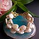 Baroque pearl bracelet 'Pearl' gold 24K silver, Bead bracelet, Moscow,  Фото №1