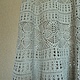 Летняя ажурная  длинная юбка крючком связана из 100 % хлопка светло-серого цвета.