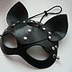 Mask leather ' Cat'. Mask for role playing. Gothicleather. Online shopping on My Livemaster.  Фото №2