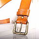 Men's leather belt 'Sunrise' (vintage). Straps. CRAZY RHYTHM bags (TP handmade). My Livemaster. Фото №5