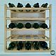 Wine rack for 25 bottles. Stand for bottles and glasses. Color Wood. Online shopping on My Livemaster.  Фото №2