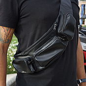 Сумки и аксессуары handmade. Livemaster - original item Copy of Brown Leather Belt Bag on a Hip. Handmade.
