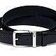 Men's leather belt Black Men's Trouser belts Italian belt buckle. Straps. AlekssMovins. Online shopping on My Livemaster.  Фото №2