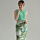 Summer skirt with a green pattern staple, Skirts, Novosibirsk,  Фото №1