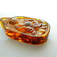 Hotei amber carving R-629. Pendants. Amber shop (vazeikin). My Livemaster. Фото №4