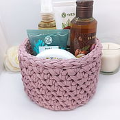 Для дома и интерьера handmade. Livemaster - original item Storage basket, knitted basket made of knitted yarn. Handmade.