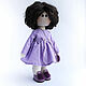 A doll for aesthetic pleasure. Doll in purple dress. Interior doll. mariedolls (mariedolls). My Livemaster. Фото №4