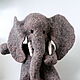 Glove toy elephant, theatrical doll, puppet theater. Puppet show. AnzhWoolToy (AnzhelikaK). My Livemaster. Фото №5