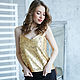 Inca gold strap top, holiday top, lingerie style top, Tops, Novosibirsk,  Фото №1