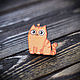 Wooden icon cat Peach, Badge, Moscow,  Фото №1
