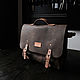 Men's messenger bag (size S), brown MacBook bag, Brief case, St. Petersburg,  Фото №1